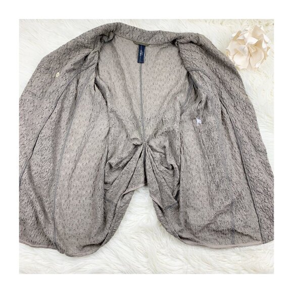 High Use by Clair Campbell Lace/Crochet Long-Line Jacket Women's Size Small - Picture 5 of 8